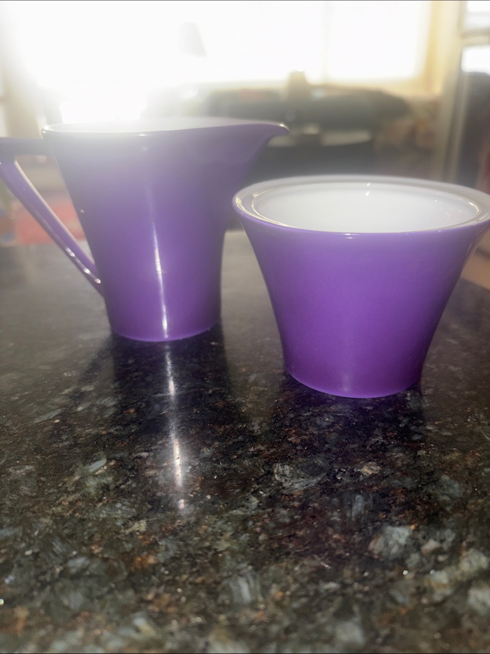 Philippe DESHOULIERES Purple Creamer and Sugar Set -